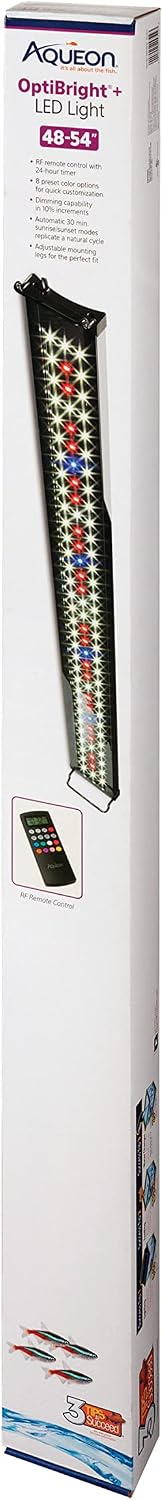 Aqueon Optibright Plus LED Fish Tank Aquarium Lighting System with Remote Control, 30 to 36 Inch | Plus, With Remote Control