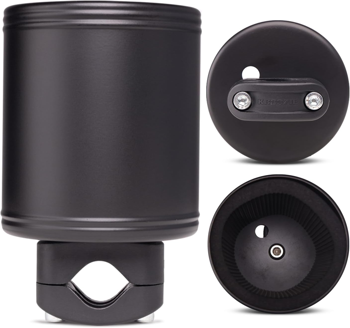 Kroozie 2.0 Bicycle Cup Holder - The Ultimate Bike Cup Holder for Beach Cruisers, E-Bikes, Scooters, Strollers – A premium stainless steel handlebar drink holder that lasts