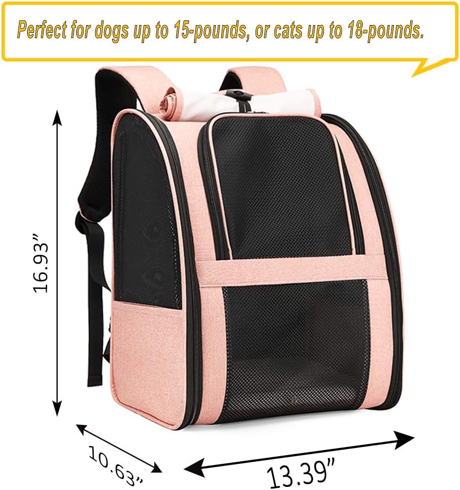 Texsens Innovative Traveler Bubble Backpack Pet Carriers for Cats and Dogs