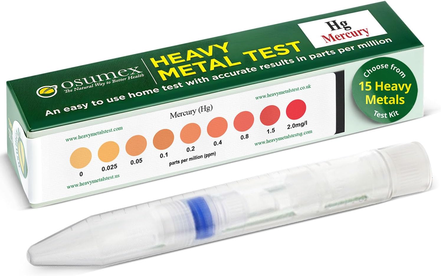 Heavy Metal Mercury Test Kit 1 Pack Heavy Metals Test - Drinking Water Test Kit, Heavy Metal Test Kit, Mercury Testing Kit