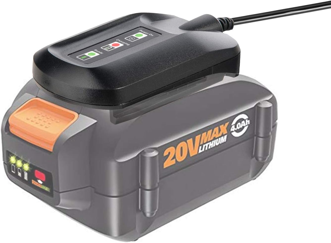WA3742 Charger for 20V Lithium Battery WA3520 WA3525 WA3578, Cell9102 Replacement Worx Battery Charger 20V WA3732 WA3875 WA3881
