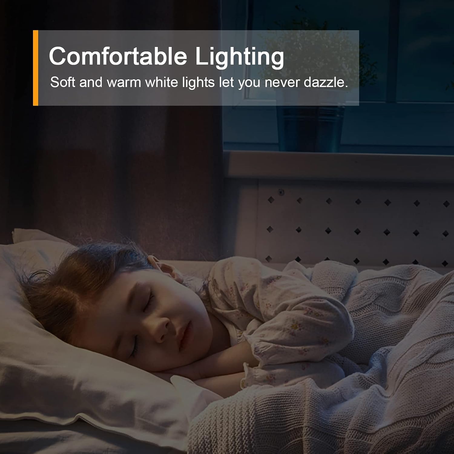 Lyridz Rechargeable Battery Night Light with Motion Sensor, Portable Mini Warm White LED Stick-on Closet Light, Adjustable Brightness for Bathroom