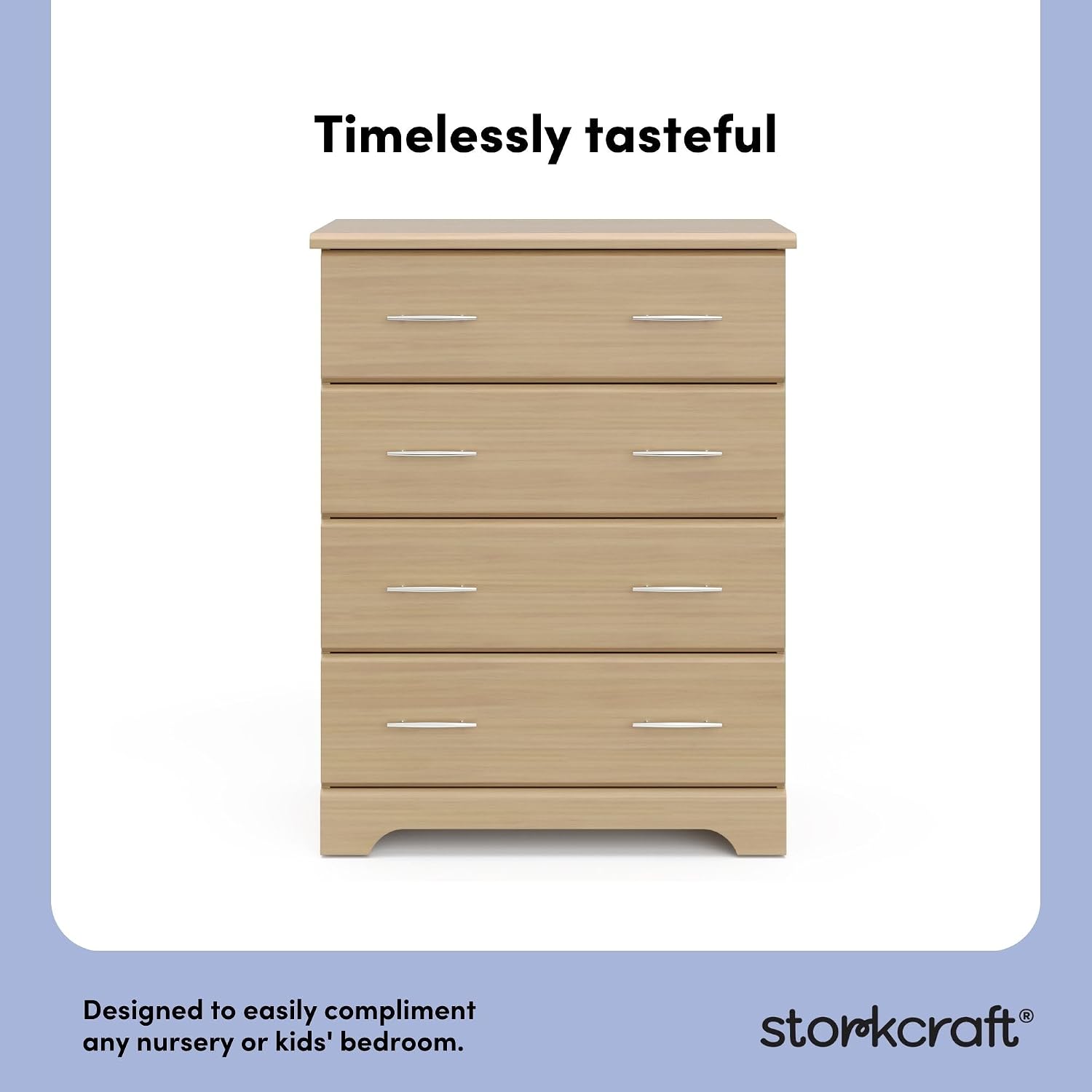 Storkcraft Brookside 2 Drawer Changing Table Dresser, Pebble Gray