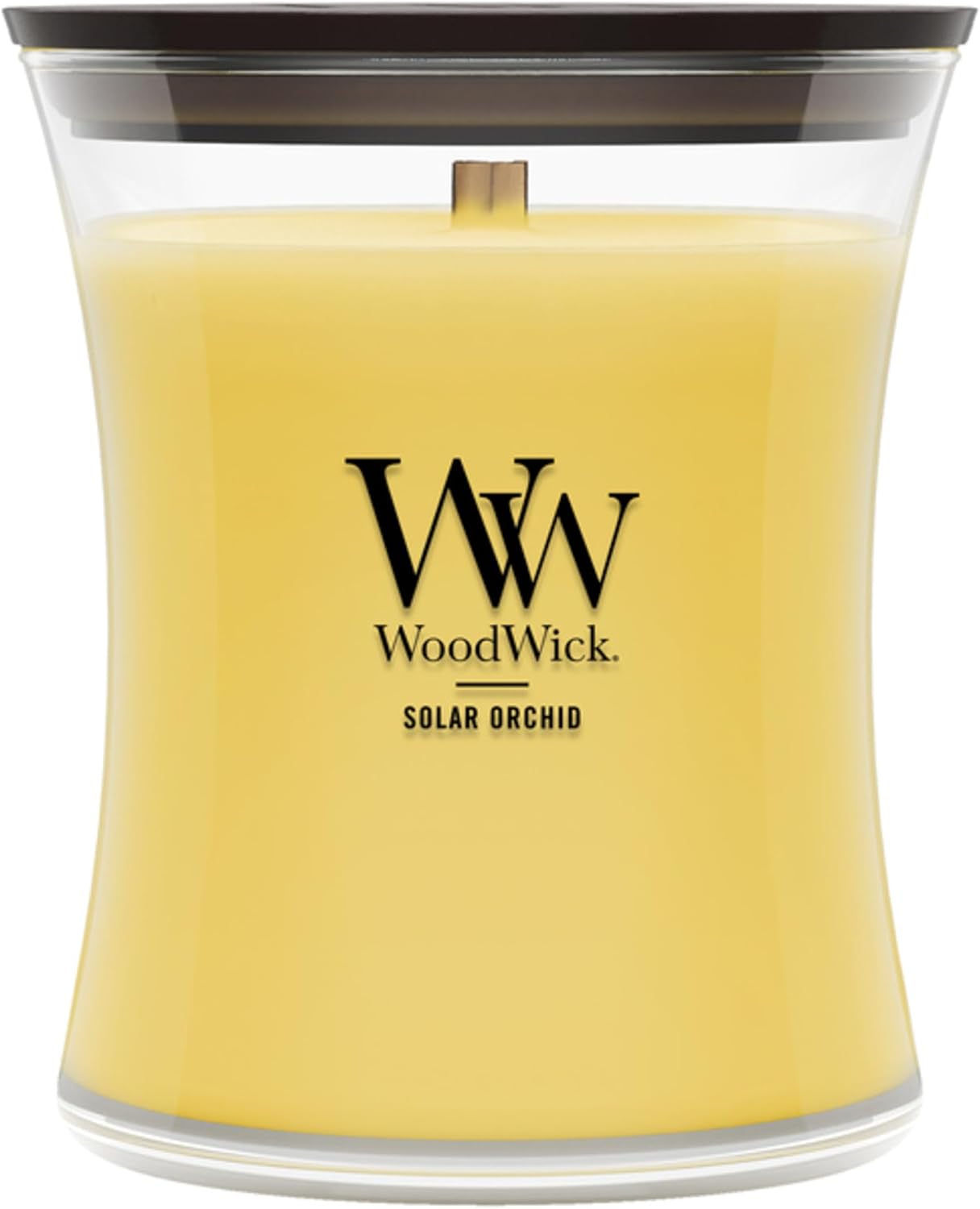 WoodWick Lavender Spa Gifts for Women and Men, 9.7 oz Medium Hourglass Candle with Crackling Wick