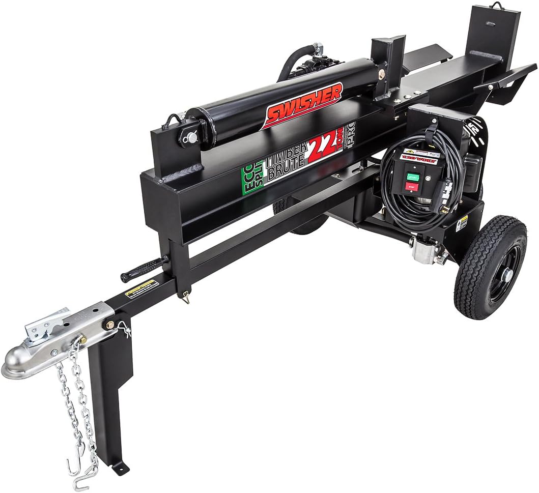 Swisher LS22E 120V Timber Brute Eco Split Electric Log Splitter, 22 Ton, Black