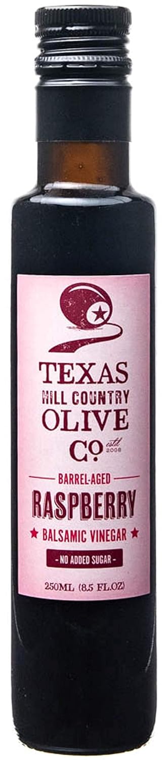 White Lemon Balsamic Vinegar - Gourmet Barrel Aged Infused Balsamic Vinegar - Great for Dressing Dipping Glazing - No Artificial Flavors or Added Sugar - Made in Texas (8.5 oz)
