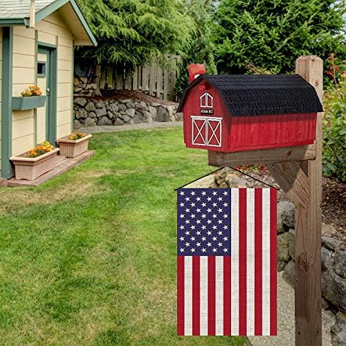 American Garden Flag USA Independent Day 4th of July Celebrate Burlap Double Sided Outdoor Yard Decorations 12.5 x 18 Inch