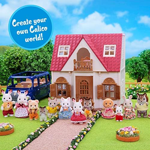 Calico Critters - Family Seven Seater Car - Family Vehicles | Buckle up the whole crew - seven seats for road trip storytelling that rolls smoothly into picnic and travel scenes, Ages 3+
