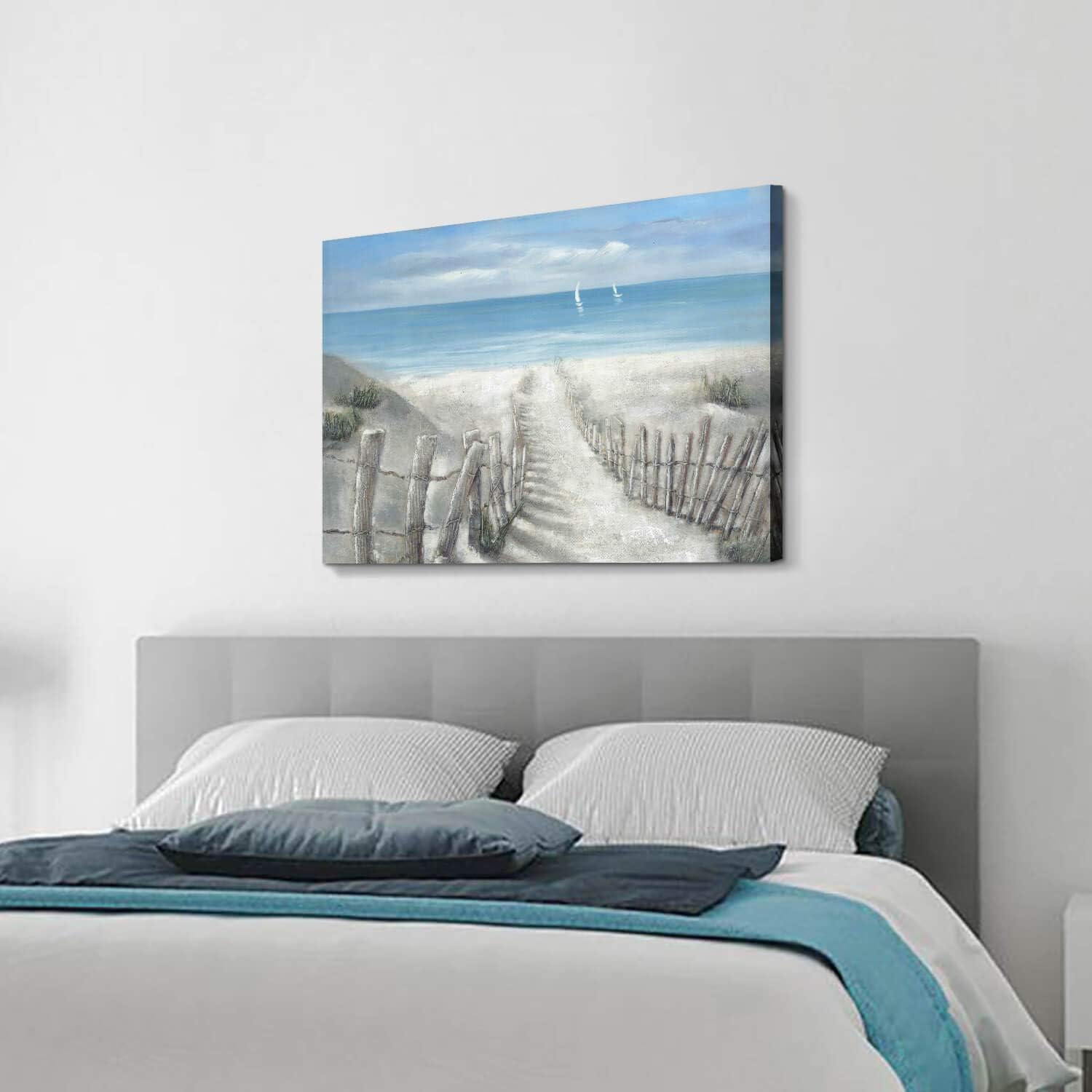 Hardy Gallery Ocean Wave Canvas Wall Art Coastal Decor 16x11 Inch