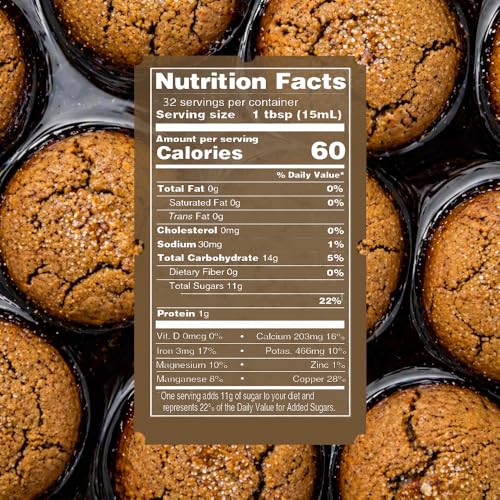 Golden Barrel Unsulfured Blackstrap Molasses, Bulk 128 oz Jug, Rich Robust Molasses for Baking, Cooking & Marinades