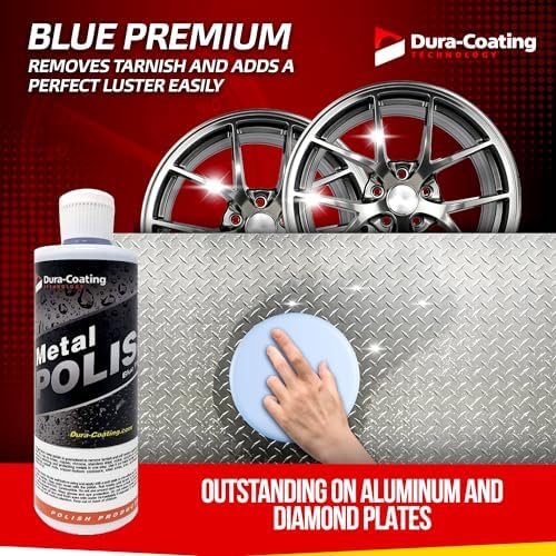 DURA-COATING TECHNOLOGY, Blue Premium Metal Polish - Perfect Brightener and Scratch Remover for Aluminum Wheels, Diamond Plate, Stainless Steel