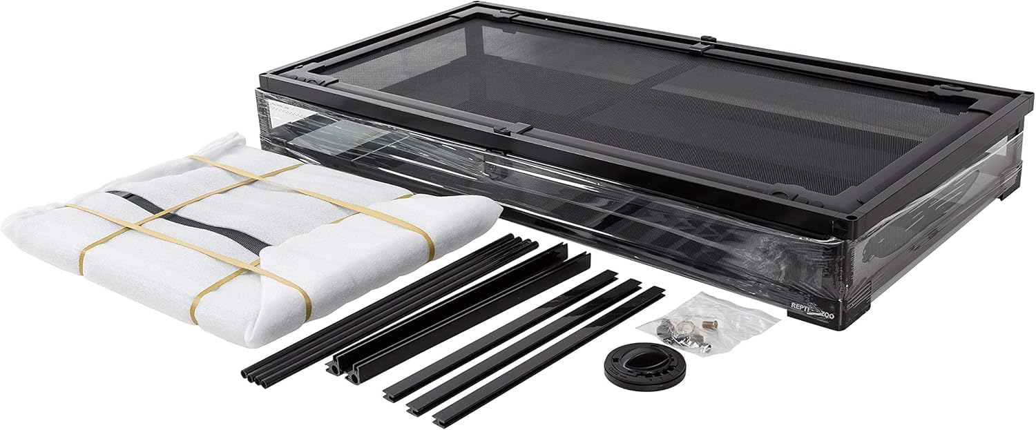 REPTI ZOO 85 Gallon Large Reptile Tank, Wide & Tall Tempered Glass Large Reptile Terrarium 47.2" x 17.7"x 23.6" for Tortoise Snake