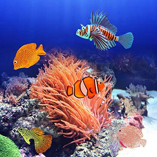 Weewooday 7 Pcs Artificial Fish Glowing Effect,Modern Color