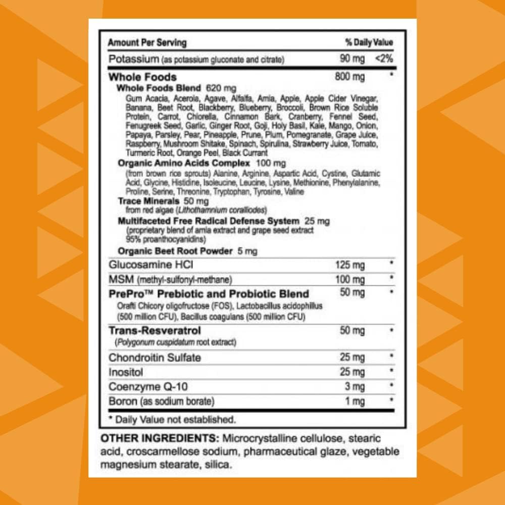 Youngevity Beyond Tangy Tangerine 2.0 Multivitamin Mineral Tablets, 2-Pack | 240 tablets, 60 servings, prebiotics, probiotics, amino acids, enzymes, sugar-free, gluten-free, 160,000 ORAC, travel-ready
