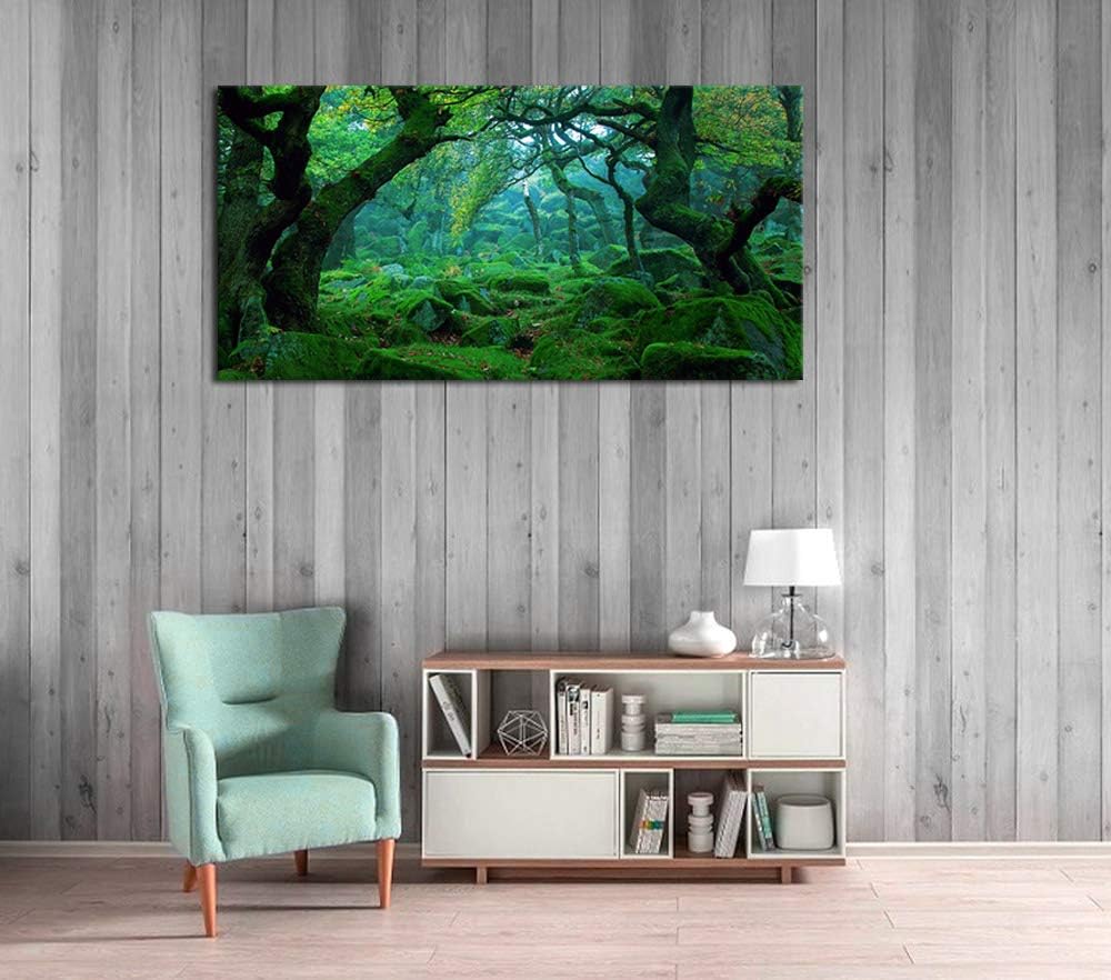 arteWOODS Ocean Wave Canvas Wall Art Beach Sunset Pictures Coastal Nature Artwork Blue Sea Painting Prints for Living Room Bedroom Home Office Decoration 20" x 40"