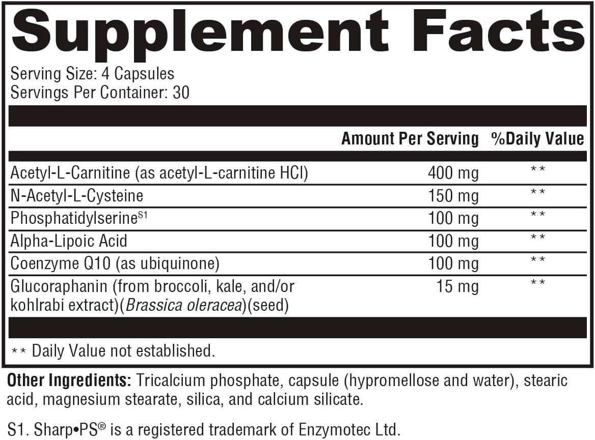 XYMOGEN NeuroActives BrainSustain - Brain Health Support with Phosphatidylserine & CoQ10 - Vegetarian, Gluten-Free & Non-GMO - 240 Capsules