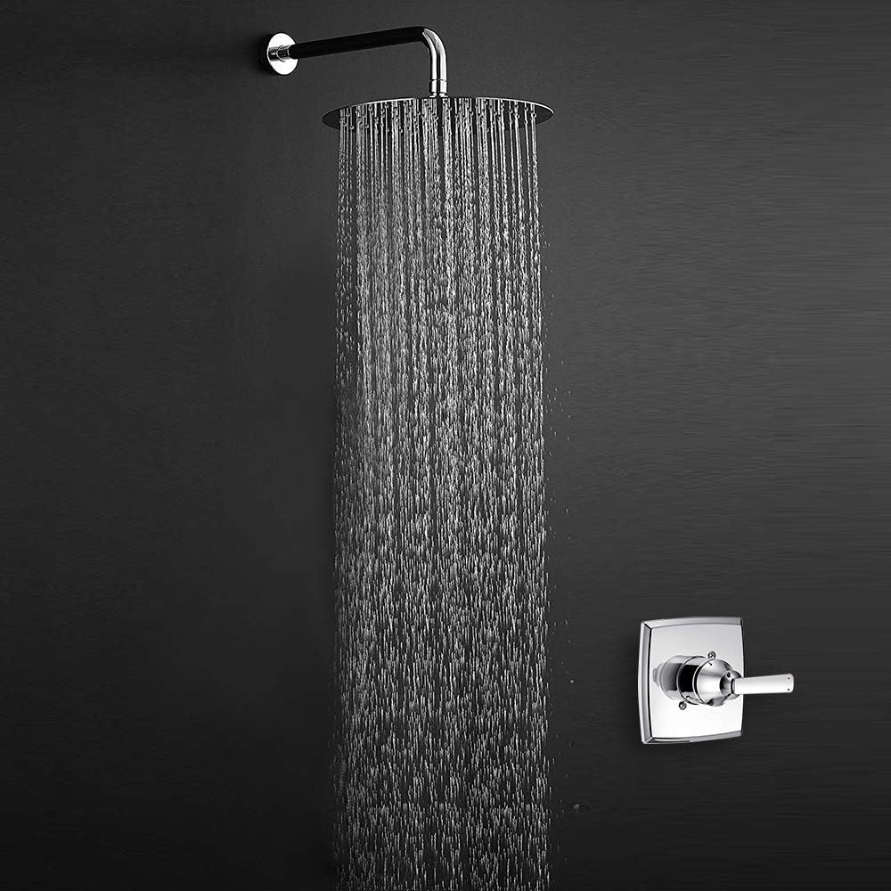 NearMoon Rain Shower Head, Ultra-Thin Design-Pressure Boosting, Awesome Some Experience, High Flow Stainless Steel Rainfall Head (10 Inch