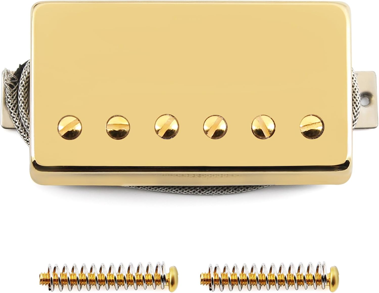 FLEOR Alnico5 Guitar Humbucker Pickup Set Chrome Bridge & Neck Pickups Compatible with LP style Guitar Part