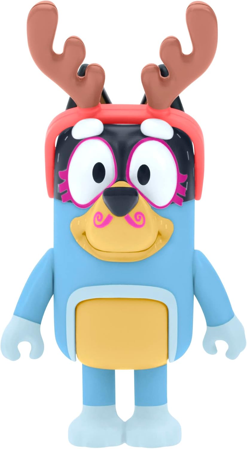 Bluey School Figurine Toys Pack of 4, Articulated Character Toys with Chloe, Rusty, and Calypso Figurines, Small Action Figures for Kids Ages 3+