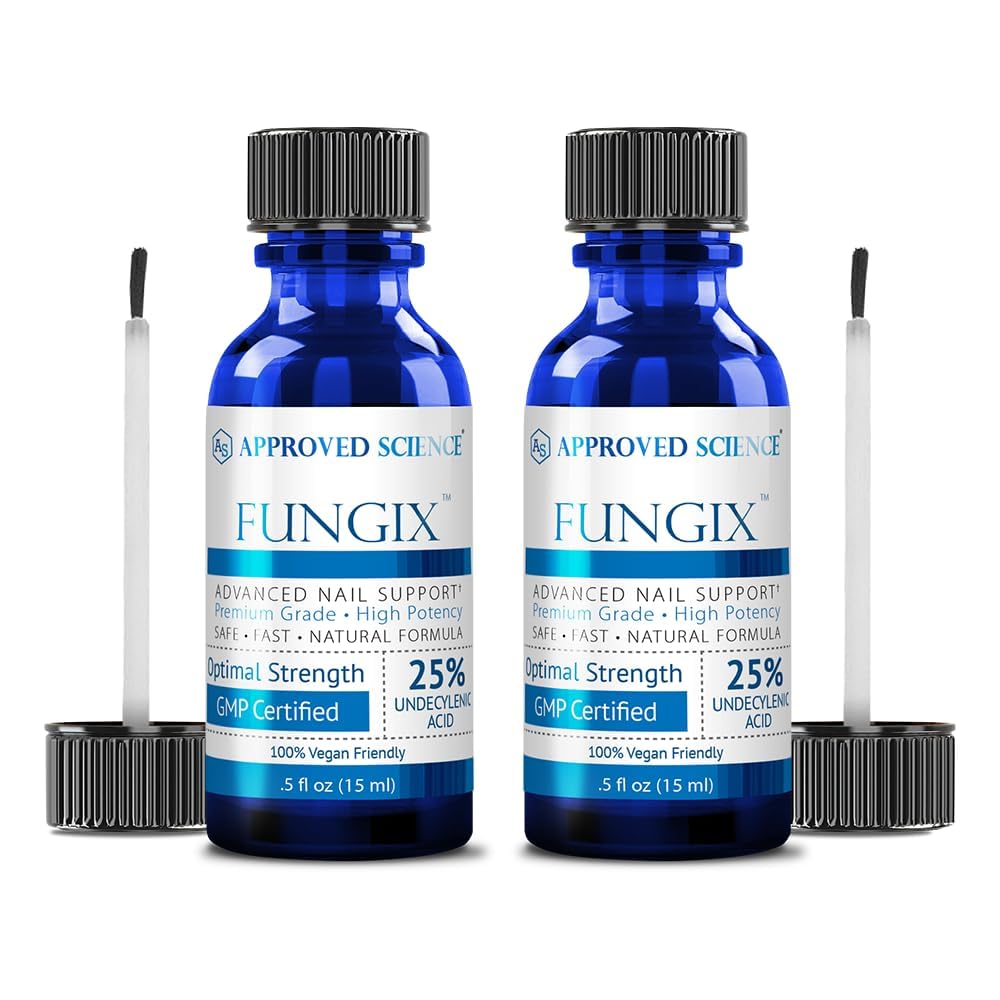 Approved Science Fungix Extra Strength - Undecylenic Acid and Tea Tree Oil - Serum for Fingernail and Toenail Care - Infused with Essential Oils - Healthy Nail Appearance - Easy to Apply - Pack of 1