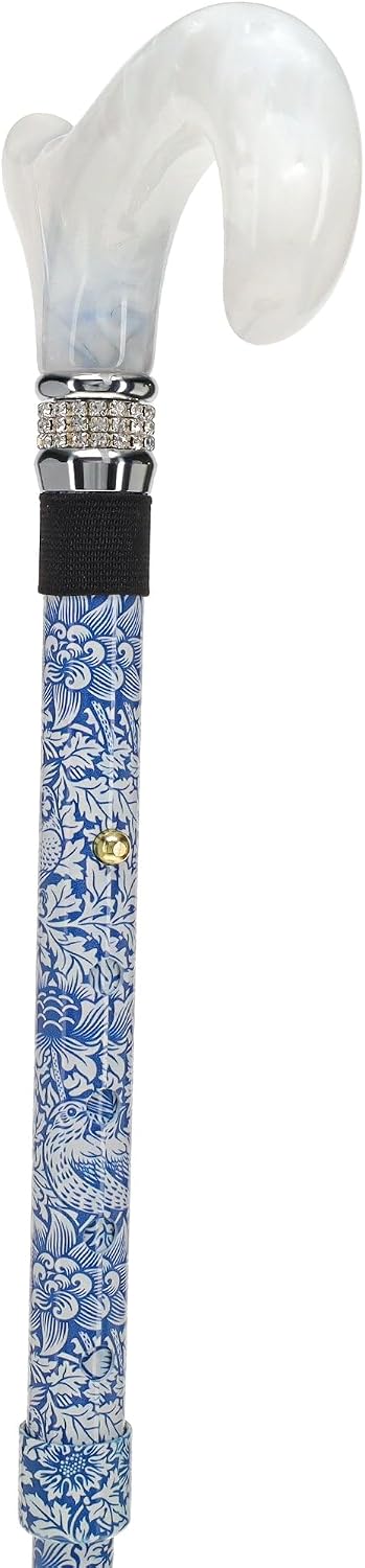 Stylish Walking Sticks – Rhinestone Collar Designer Adjustable Canes Colorful – Best Gift for Men and Women Light Weight Aluminum Shaft & Safe to Walk