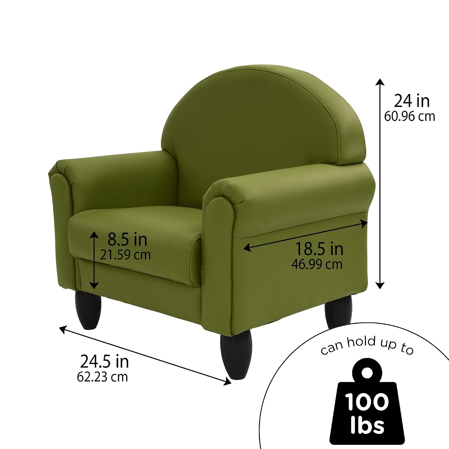 Children's Factory Upholstered Toddler Couch, Sofa, Deep Water