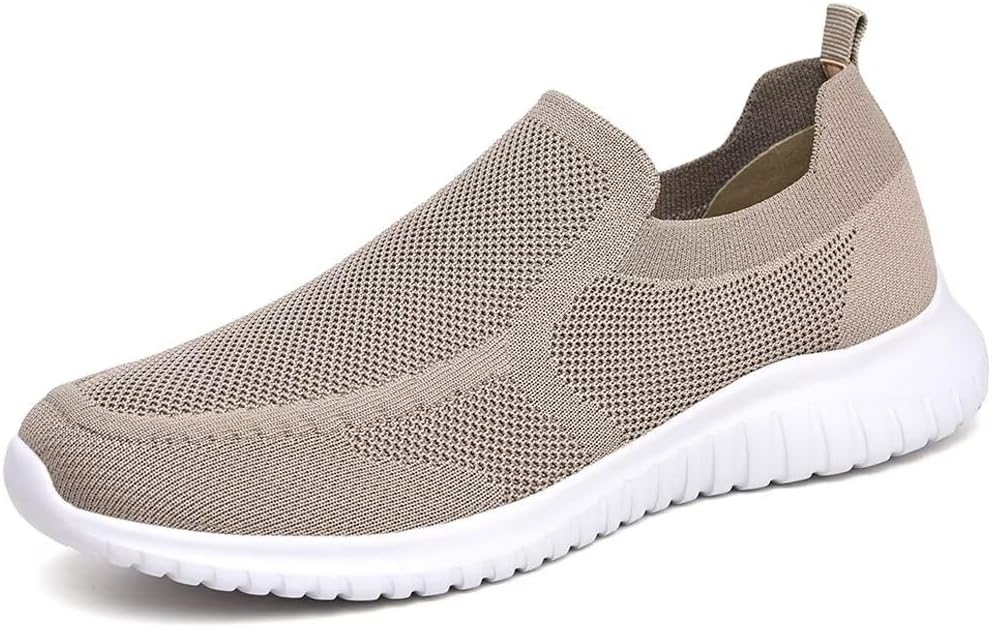 konhill Mens Slip-On Knit Walking Sneakers