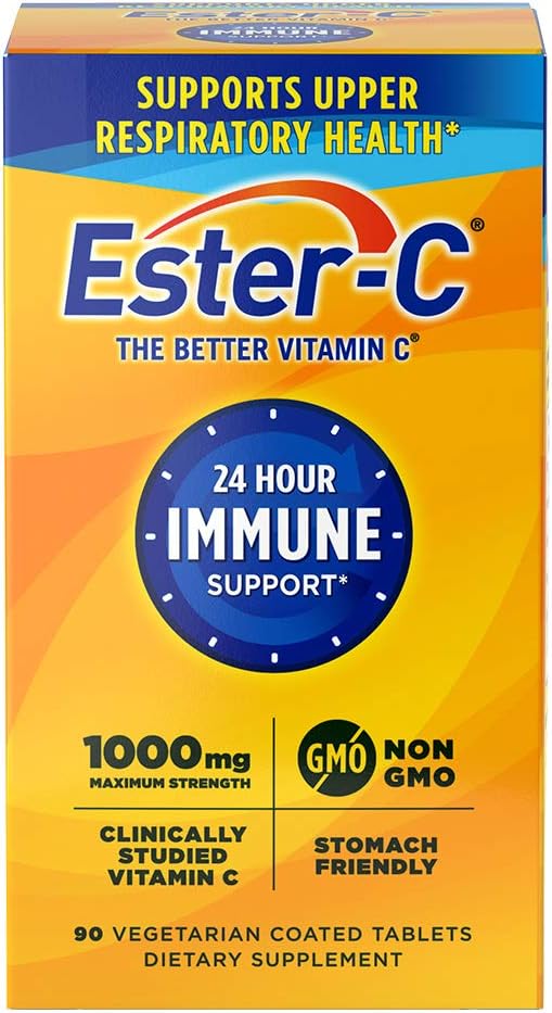 Ester-C Vitamin C, 1,000 mg, 60 Coated Tablets (Packaging May Vary)