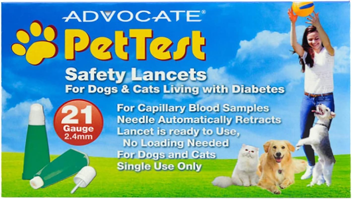 Safety Lancets for Dogs & Cats 21 Gauge, Diabetes Blood Testing