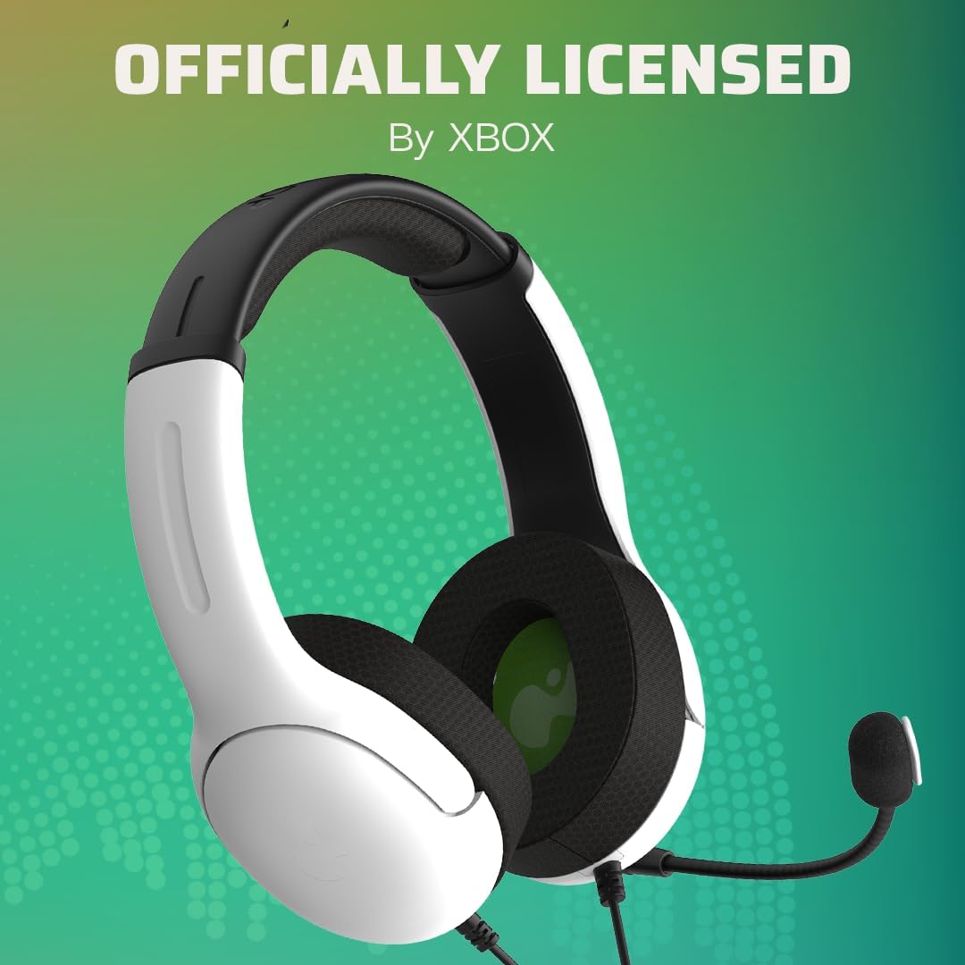 PDP Gaming AIRLITE Xbox Headset with Noise-Cancelling Microphone, Licensed Microsoft Series X|S, Xbox One Accessories, PC/Windows 10/11, Lightweight Wired Power Stereo headphones - Black