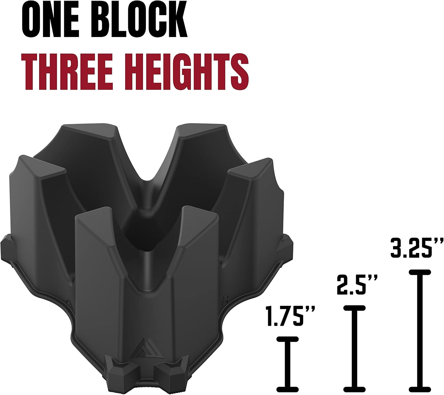 KOM Cycling Indoor Trainer Front Wheel Riser Block - 3 Different Heights Creating The Perfect Block for All Trainers Including Cyclops, Wahoo, and Kinetic