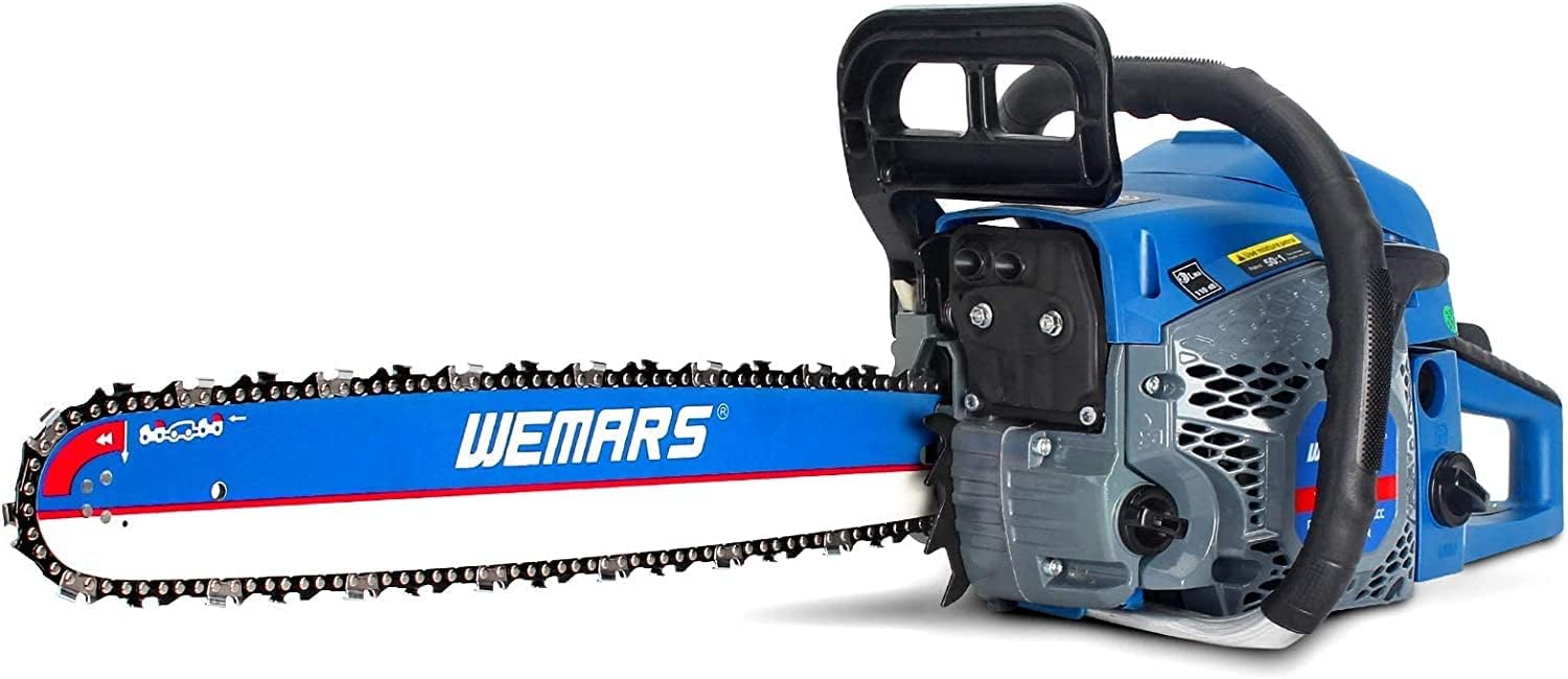 2-cycle 63CC Chainsaw Saw Gas Powered 20" Chain Saws Cordless Petrol Saw Handheld Chainsaw for Cutting Wood Trees Branches (63ACK)