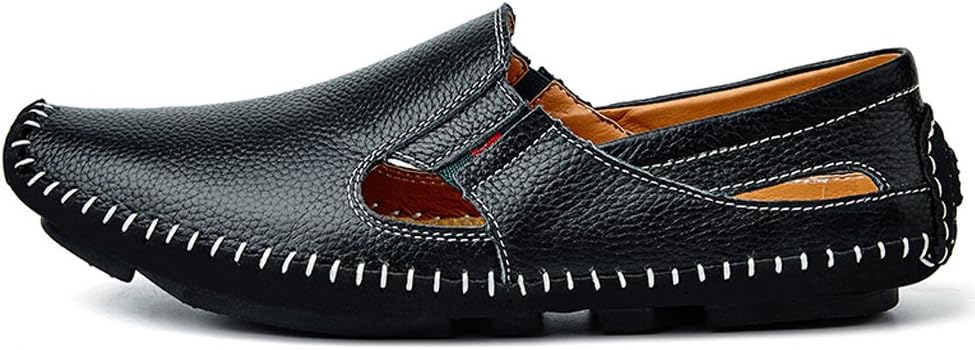 Men's Driving Shoes Leather Slipper Casual Slip on Loafers | Top Grain Leather Upper, Moccasin Toe, Slip-on, Traction Rubber Outsole, Mens Dress Shoes, Mens Casual Loafers