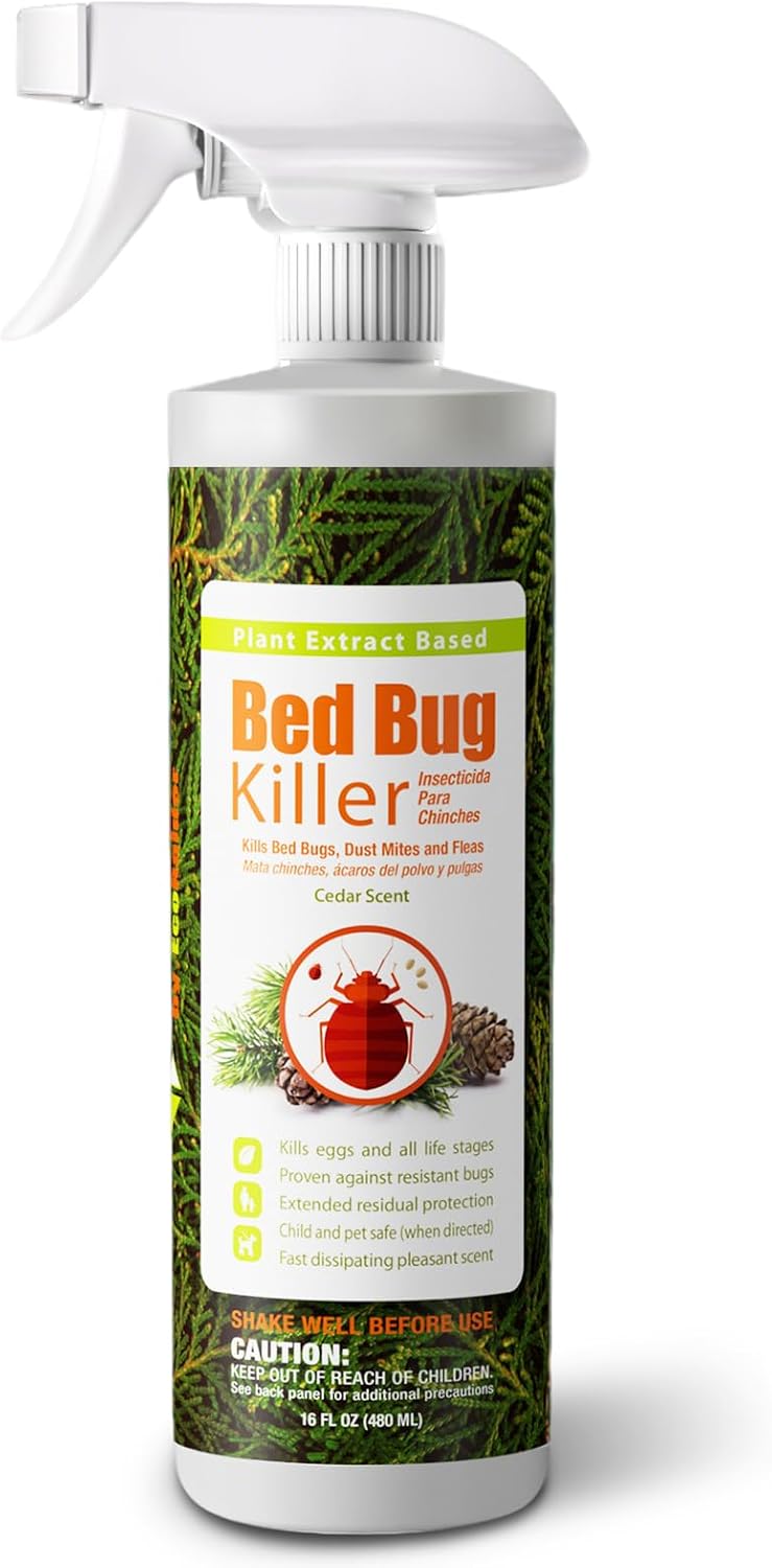 Bed Bug Killer 16 oz EcoVenger by EcoRaider, 100% Kill Efficacy, Bedbugs & Mites, Kills Eggs & The Resistant, Lasting Protection, USDA BIO-Certified, Plant Extract Based & Non-Toxic, Child & Pet Safe
