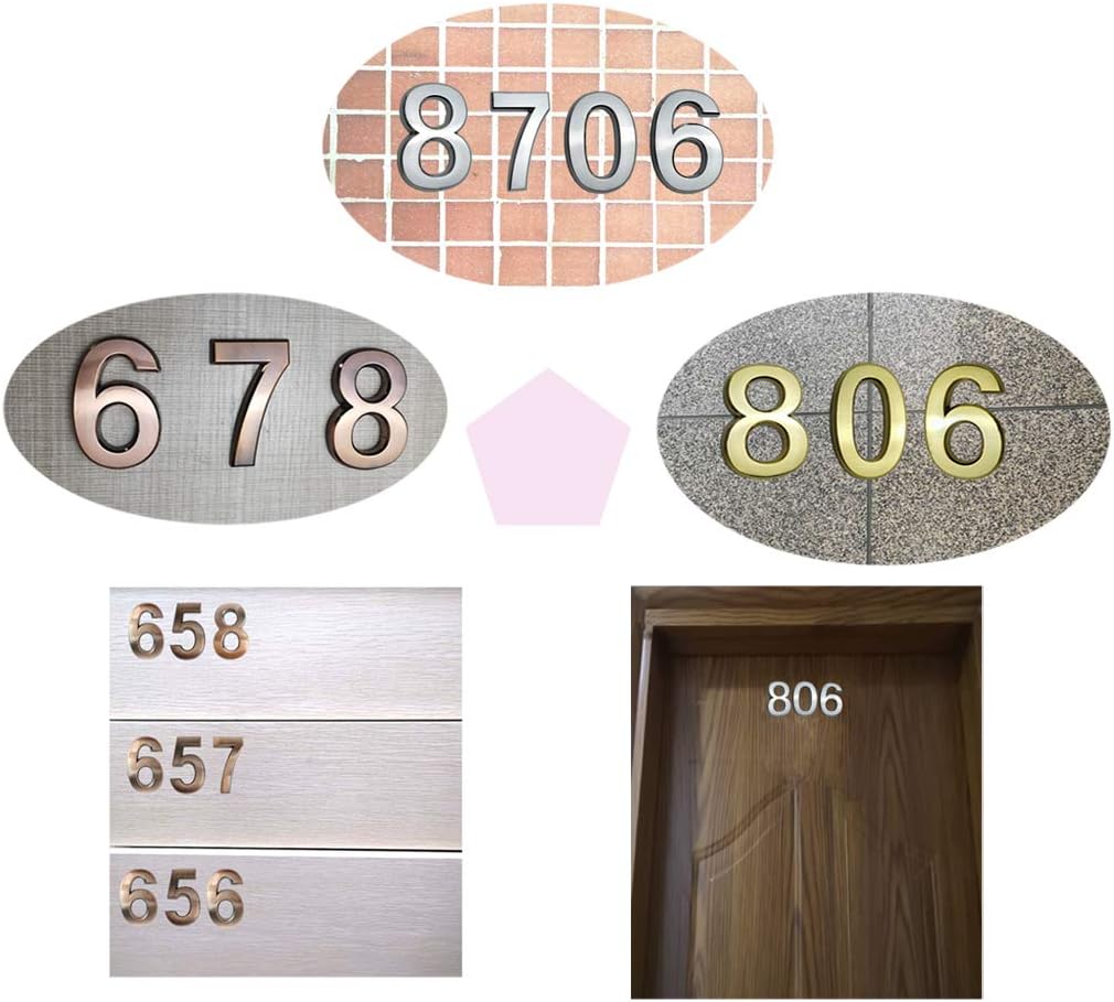 10 Pcs 3D Small Mailbox Numbers(0-9,Gold),1.4 Inch Self Adhesive House Numbers Sticker