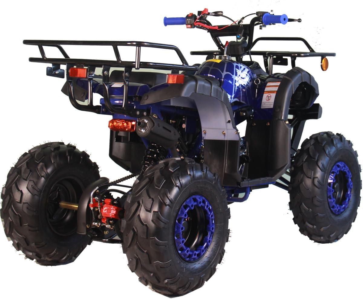 X-PRO 125cc ATV 4 Wheels Quad 125 ATV Quads with LED Lights, Big 19"/18" Tires!（Army Black）