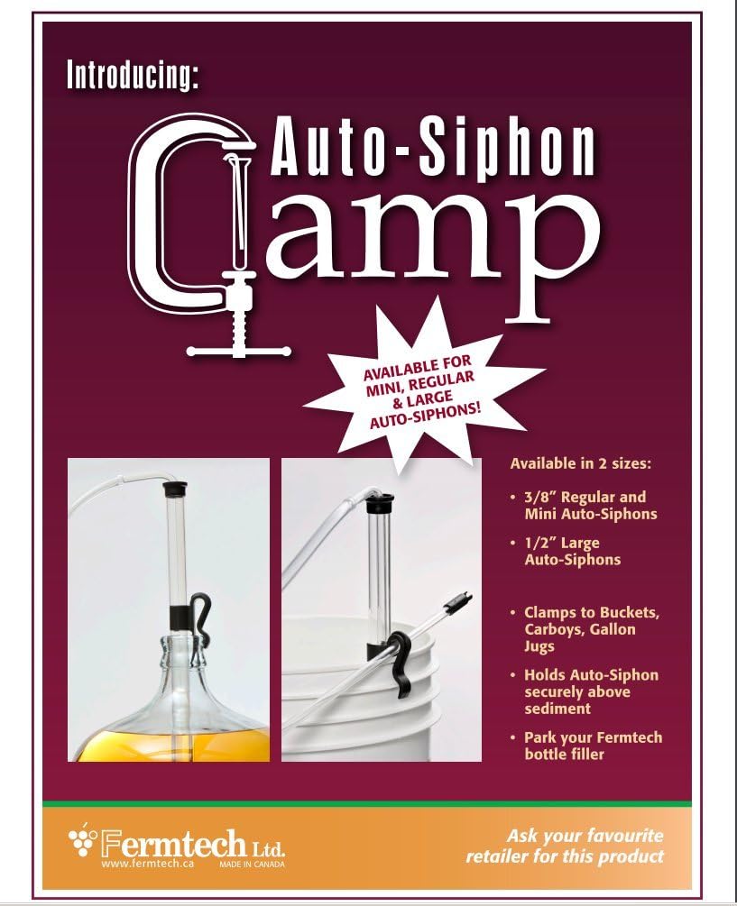 Fermtech Mini 14" Long Deluxe Siphoning Kit – Complete Home Brewing Equipment for Beer, Wine, Mead, and Craft Brew Making, Includes Auto Siphon Pump