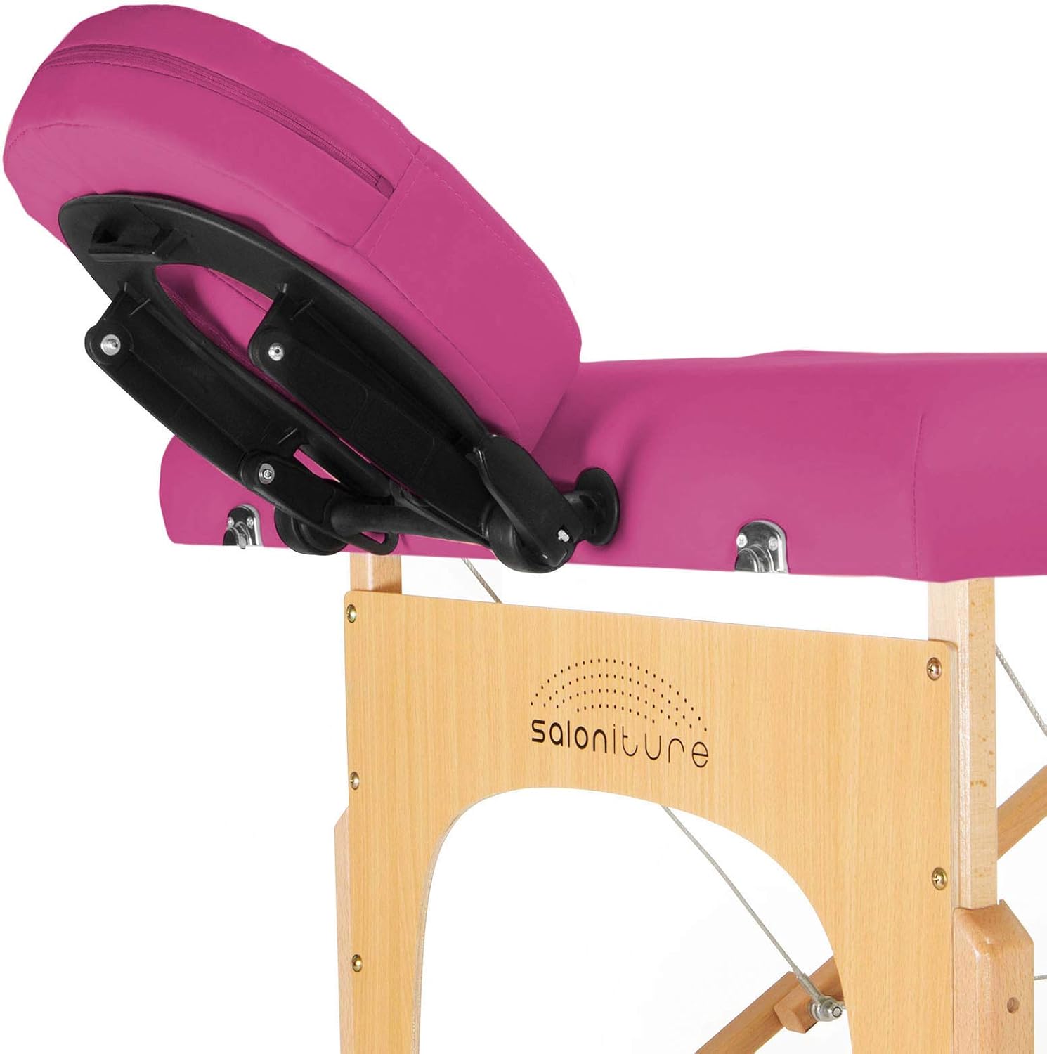 Saloniture Professional Portable Folding Massage Table with Carrying Case - Black