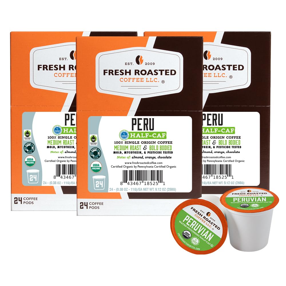 Fresh Roasted Coffee, 100% Colombian K-Cup Pods for Keurig Brewers, Medium Roast, Kosher, 96 Count Loose Pack