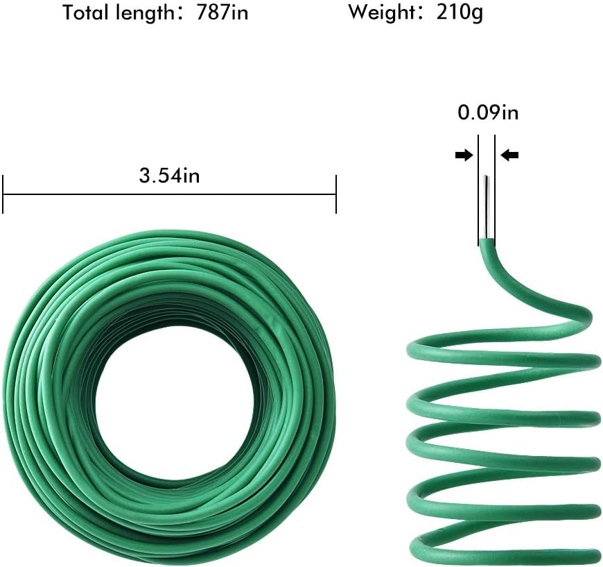 Plant Ties - 32.8ft Soft Twist Ties Green TPR Garden Ties Supply, for Supporting Plants Tomatoes Office Home Organizing
