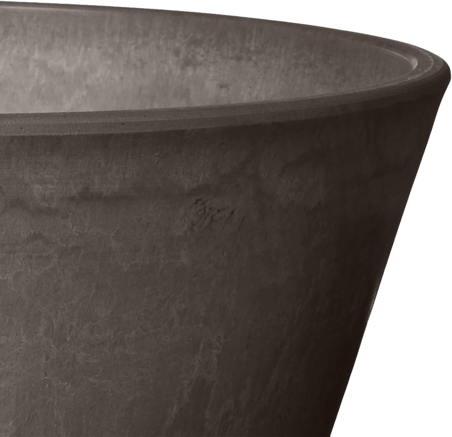 PSW Pot Collection TD25TC Plastic/Stone/Wood Composite Shallow Bulb Pan - No Drainage Hole (Drillable), Planter for Succulents, Bonsai, Fairy Gardens, Herbs, 10-inch, Terra Cotta Color