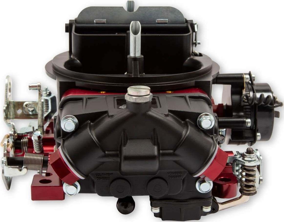 NEW QUICK FUEL TECHNOLOGY BRAWLER STREET CARBURETOR,RED BILLET BLACK FINISH,MECHANICAL SECONDARIES,650 CFM,4150 MODEL,COMPATIBLE WITH GASOLINE