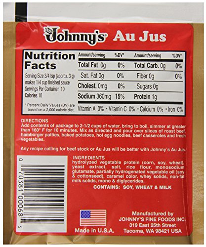 Johnny's French Dip Au Jus Powder, 1.10 Oz (Pack of 24)