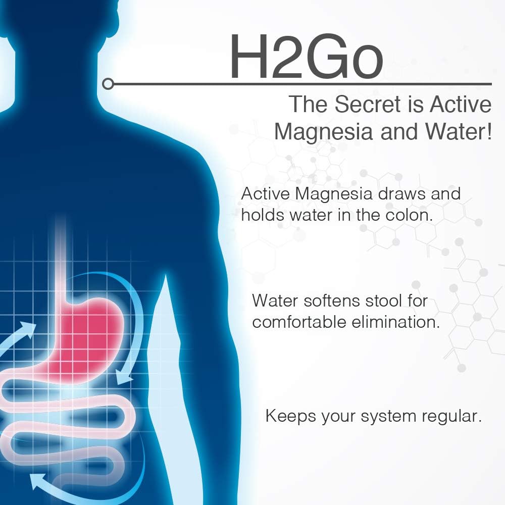 Lane Labs - H2Go, Helps Relieve Constipation and Irregularity, Gentle and Effective, Natural Mineral Supplement, Supports Colon and Digestive Health