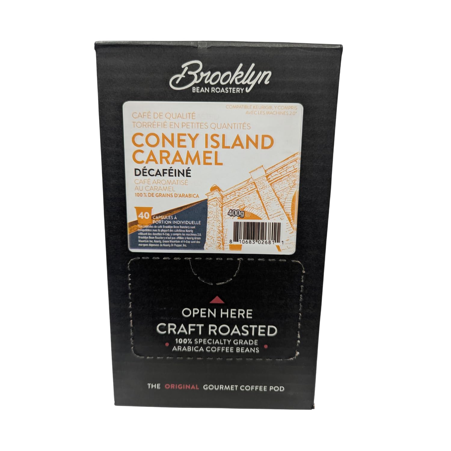 Brooklyn Beans Colombian Gourmet Coffee Pods - Compatible with Keurig K Cup Brewers Including 2.0 Machines, 40 Count, Rich and Smooth Colombian Medium Roast