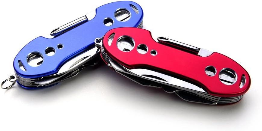 2 PCS Pack Stainless Steel Swiss Style Army Pocket Knife Multitools 12-in-1 Multi Function with Opener Screwdrivers Saw Scissors