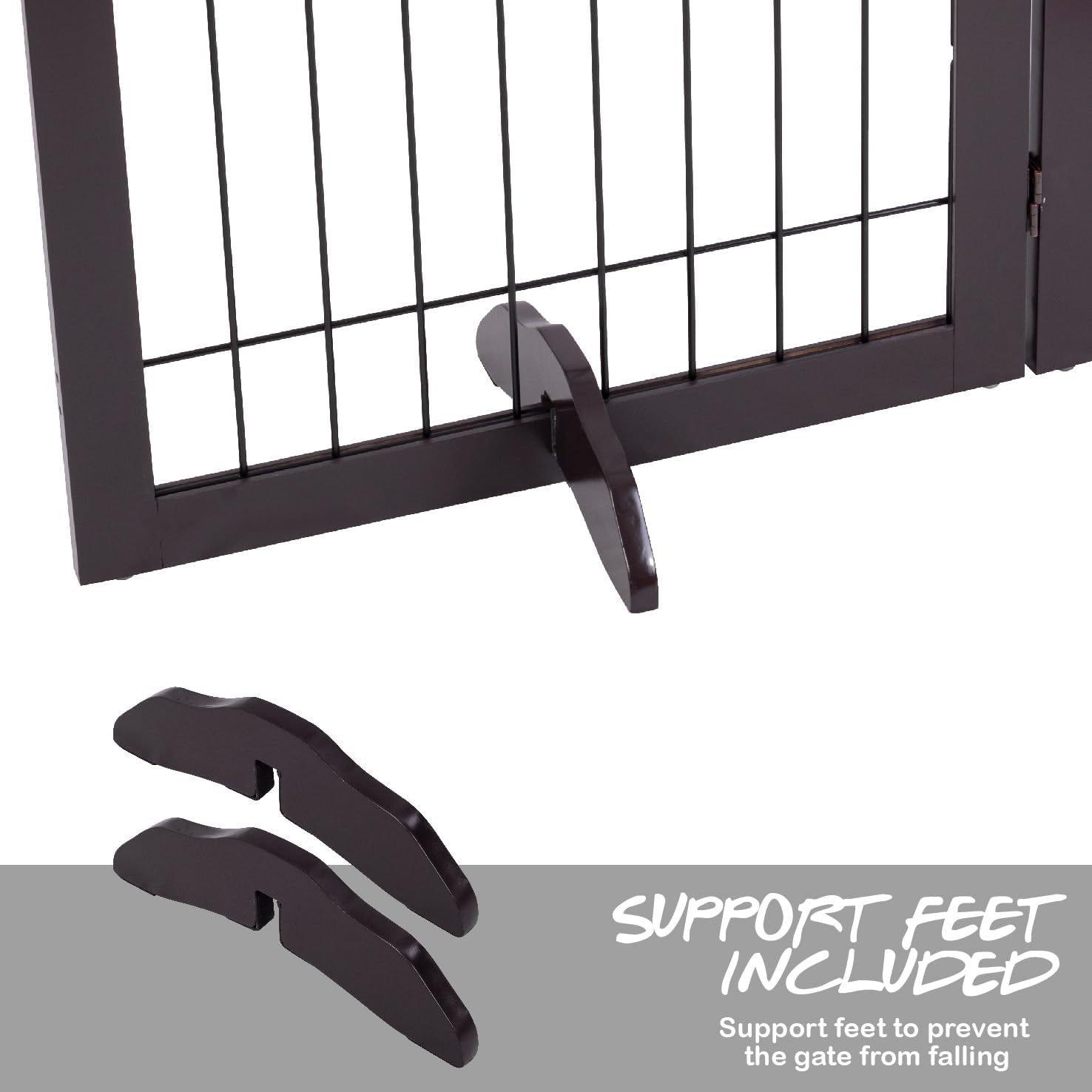 PAWLAND Extra Wide Foldable Dog gate for Doorway, Indoor, 72“ Wide, 30" H