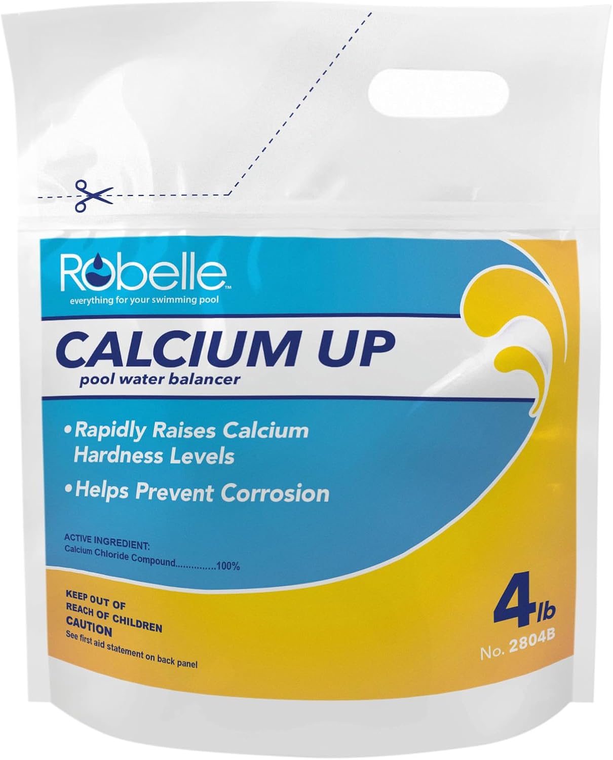 Robelle 16-Pounds Premium Pool Calcium Up | Pool Calcium Hardness Increaser, 100% Calcium Chloride, 8 ounces raises calcium hardness level 10 ppm per 5,000 gallons