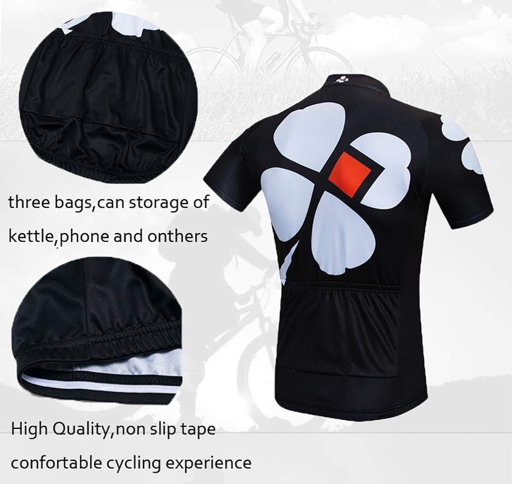Men's Quick-Dry Cycling Jersey Set Road Bike Bicycle Shirt + Bib Shorts with 9D Gel Pad MTB Riding Clothing Kit