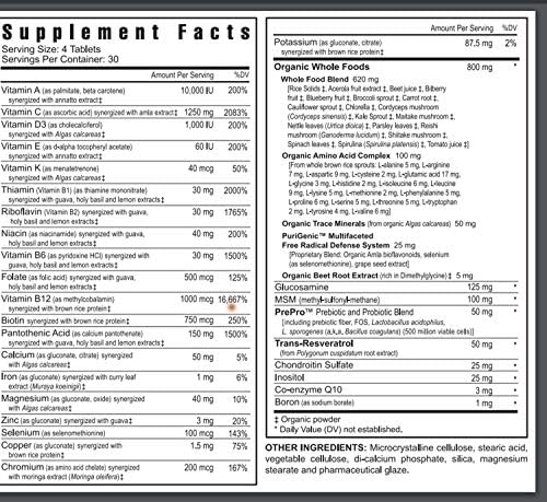 Youngevity Beyond Tangy Tangerine 2.0 Multivitamin Mineral Tablets, 2-Pack | 240 tablets, 60 servings, prebiotics, probiotics, amino acids, enzymes, sugar-free, gluten-free, 160,000 ORAC, travel-ready